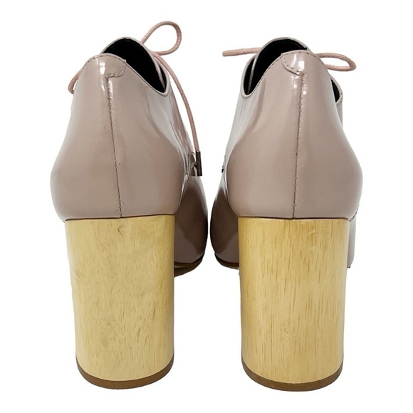 Anthropologie Pied Juste Tipo Pale Pink Lace Up Heels Sz 36 - Picture 9 of 10